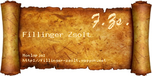 Fillinger Zsolt névjegykártya