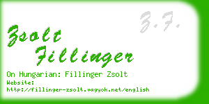 zsolt fillinger business card